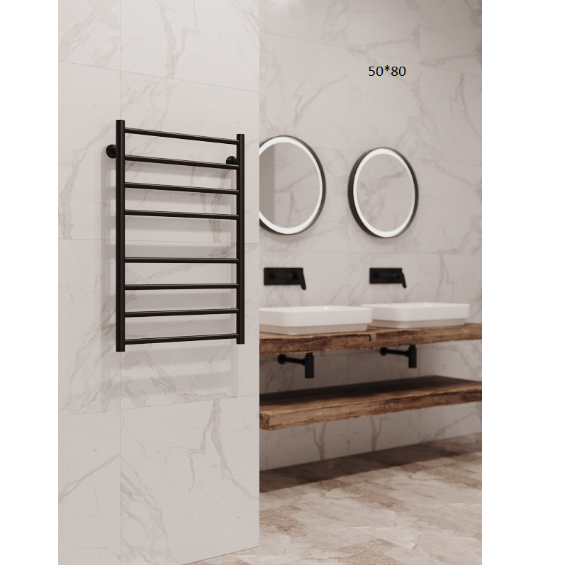 ПОЛОТЕНЦЕСУШИТЕЛЬ STINOX TOSCANA ЧЕРНЫЙ МАТОВЫЙ, ПОДКЛЮЧЕНИЕ КОМБИНИРОВАННОЕ, тен со скрытым монтажом