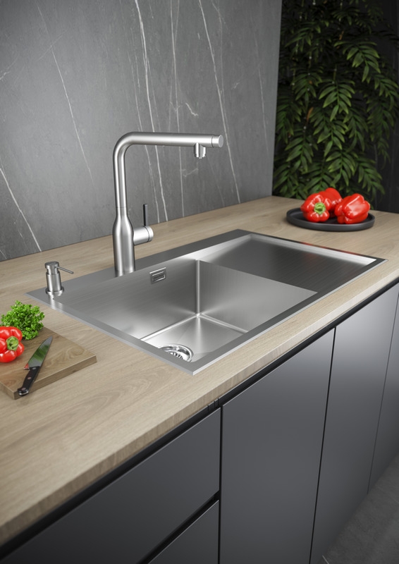 Смеситель PAULMARK VIPER , (стальной/нержавеющая сталь)