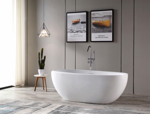 Акриловая ванна отдельностоящая ABBER  белая 170*80