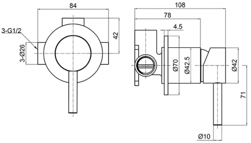 Комплект  AQUAme Siena ручной душ, дежатель, смеситель, брашированное золото