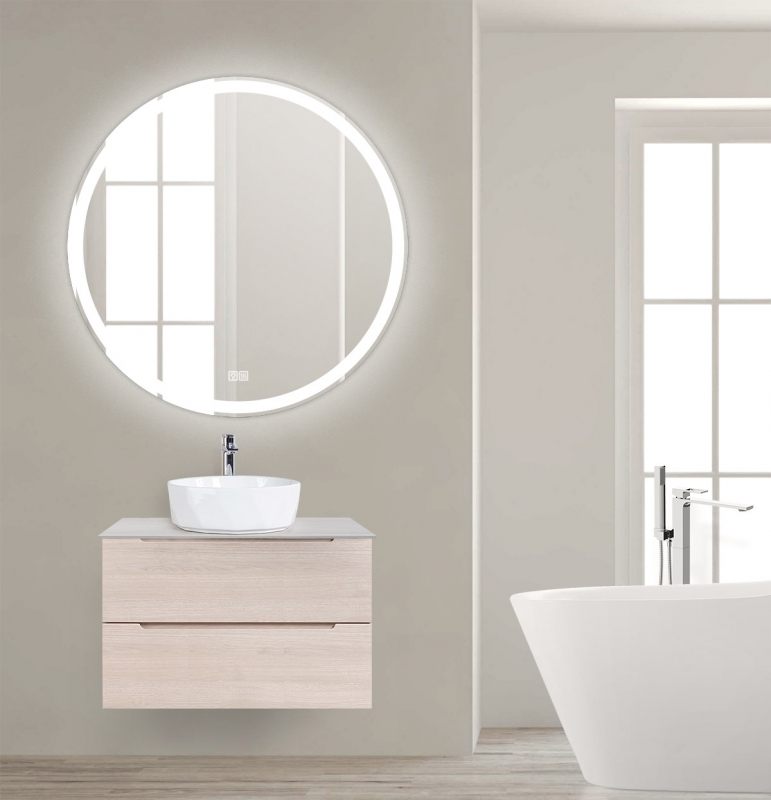 Зеркало BelBagno  80 x 80 см со встроенным светильником и сенсорным выключателем