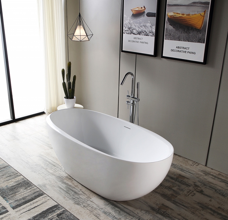 Акриловая ванна отдельностоящая ABBER  белая 170*80