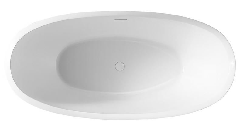 Акриловая ванна отдельностоящая ABBER  белая 170*80