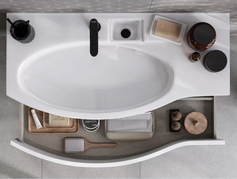 Умывальник на тумбу  KERAMA MARAZZI Riva правый 100