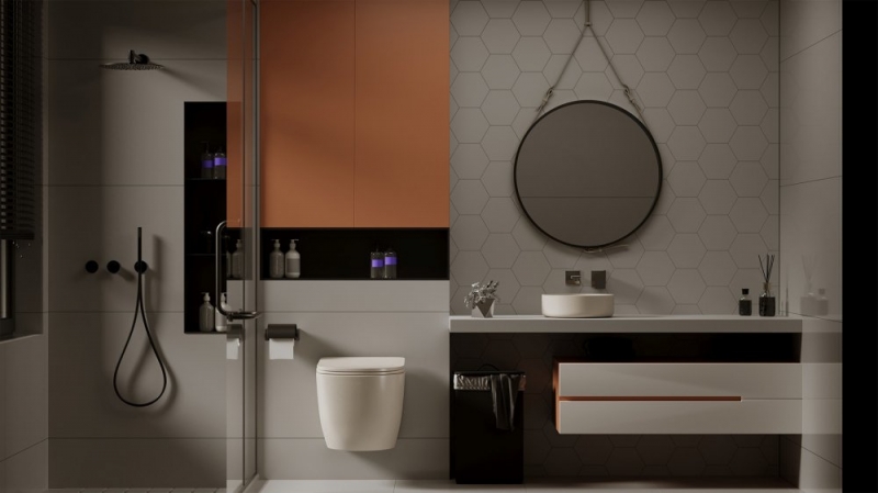 Унитаз ABBER Bequem  подвесной светло-бежевый матовый, безободковый 49*36