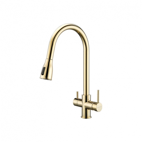 Смеситель PAULMARK LANGE (золото/светлое брашированное золото)