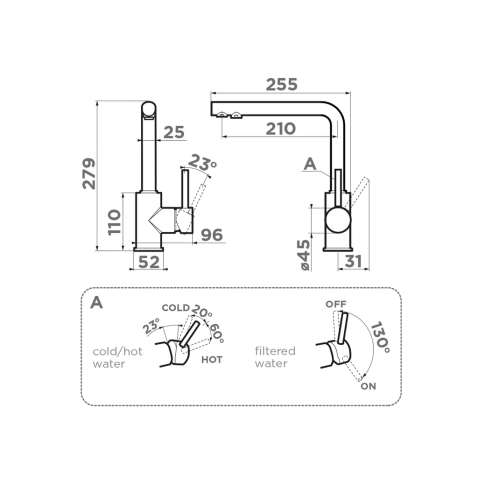 Смеситель для кухни Omoikiri Nakagawa 2 Plus-LG светлое золото