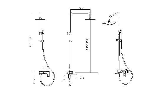 Душевая Стойка для душа BOHEMA Q золото ( с экспозиции салона)