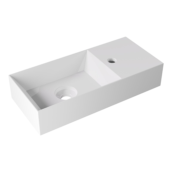 Alice Spy Раковина 55x25х11см., накладная/подвесная, 1 отв., белый глянцевый