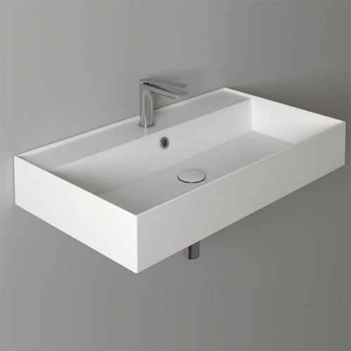 Simas Agile Раковина подвесная, с переливом, цвет: белый