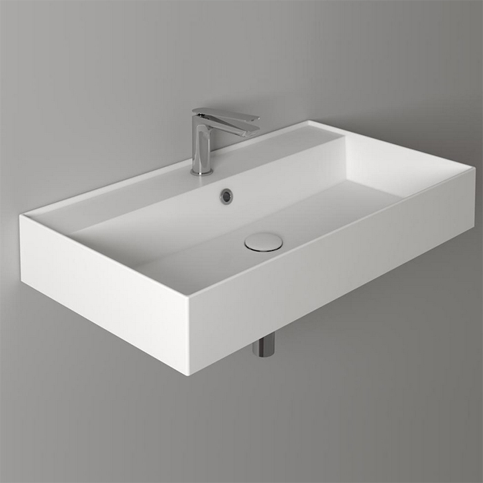 Simas Agile Раковина подвесная, с переливом, цвет: белый