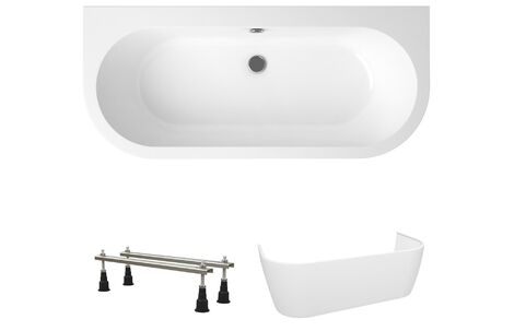 Акриловая ванна Lavinia Boho Art 170х75 с экраном и ножками