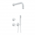 Набор для душа скрытого монтажа Deante Silia, с верхним душем, белый