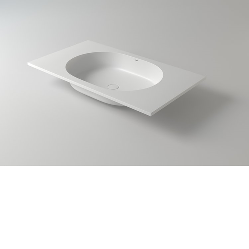 Раковина Holbi Ariel + STL, из Solid Surface, цвет белый матовый