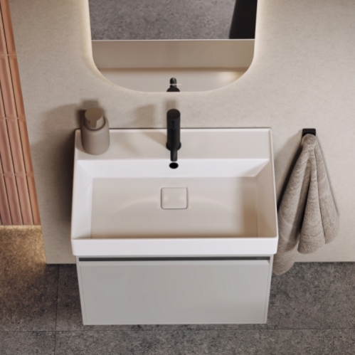 Aqwella Pure тумба с умывальником, шириной 81 см, цвет белый
