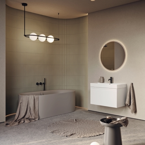 Aqwella Pure тумба с умывальником, шириной 81 см, цвет белый