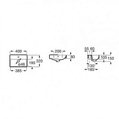 УМЫВАЛЬНИК ПОДВЕСНОЙ ROCA ONA 