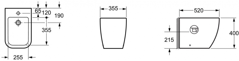 Биде Lavinia Boho One напольное 35,5х52