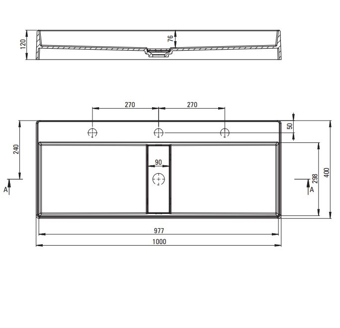 Гранитная раковина Deante Blur, на столешницу - с прикрытием сливного отверстия