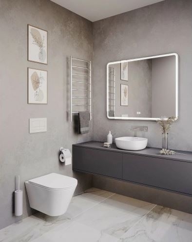 Подвесной унитаз безободковый Terminus Классик 540х365 белый