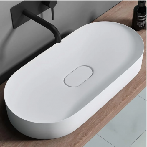 Умывальник Rea Iris 71*35 см белый матовый