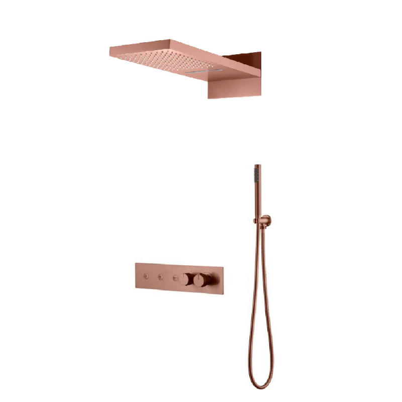 Душевая система Boheme FUSION TERMO COPPER BRUSHED брашированная медь