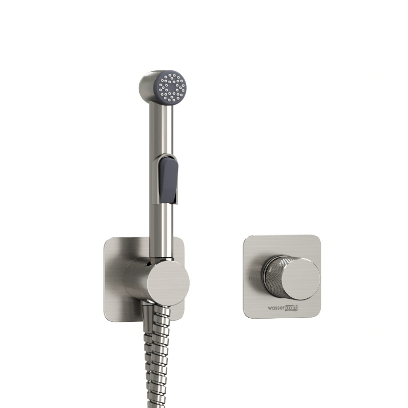 Встраиваемый комплект для биде со шлангом WasserKraft Tauber нержавеющая сталь