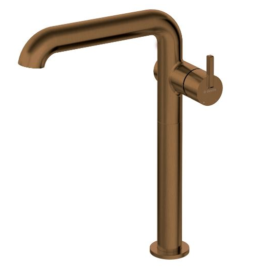 DEANTE SILIA Смеситель для раковины, высокий, с прямоугольным изливом брашированная бронза