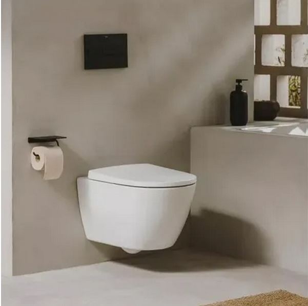 Унитаз подвесной Roca Ona Rimless Vortex, с крышкой soft-close 53*36