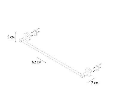 Полотенцедержатель Fixsen Comfort  Gold, 62 см, цвет золото брашированное