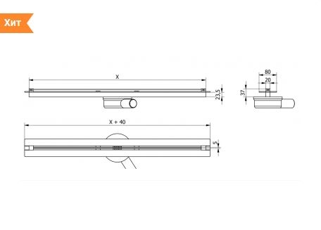 Трап для душа MEXEN FLAT 360 SUPER SLIM