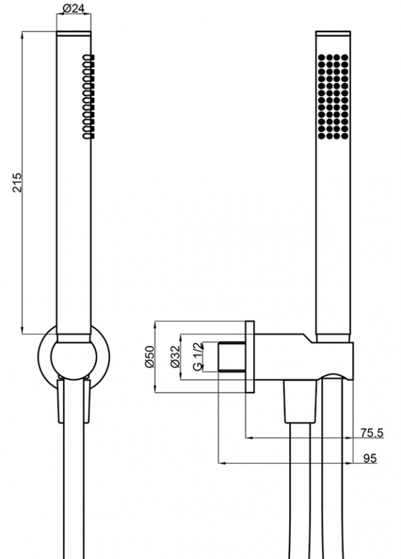 AQUAme  Душевой гарнитур, графит