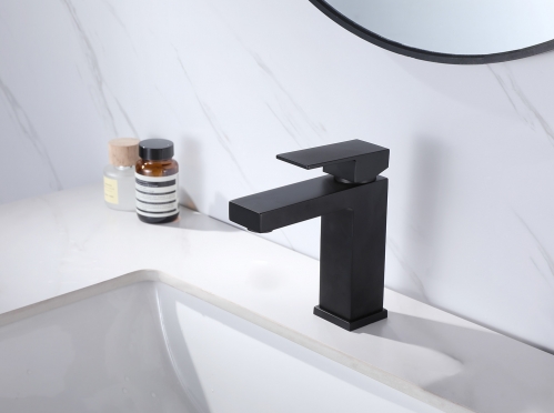 Смеситель ABBER Daheim  для раковины, черный матовый