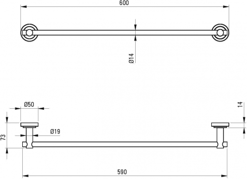 Держатель настенный, на полотенце латунь Deante Temisto