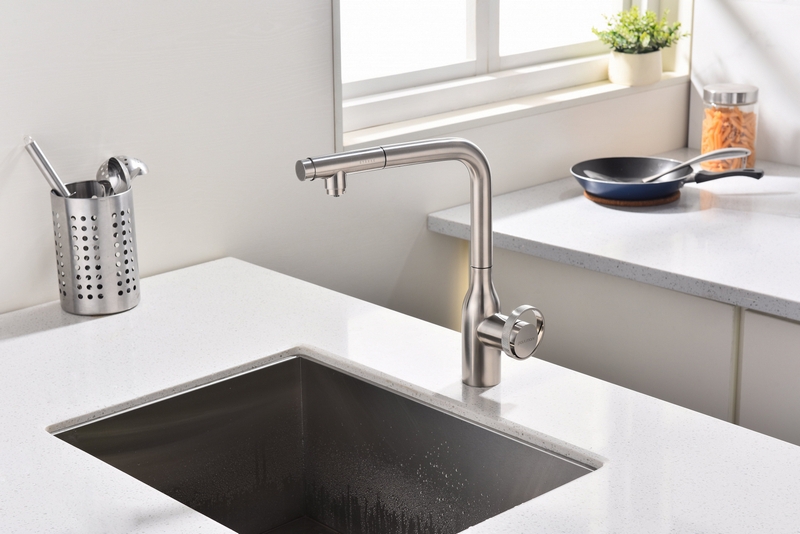 Смеситель PAULMARK URBAN (стальной/никель)