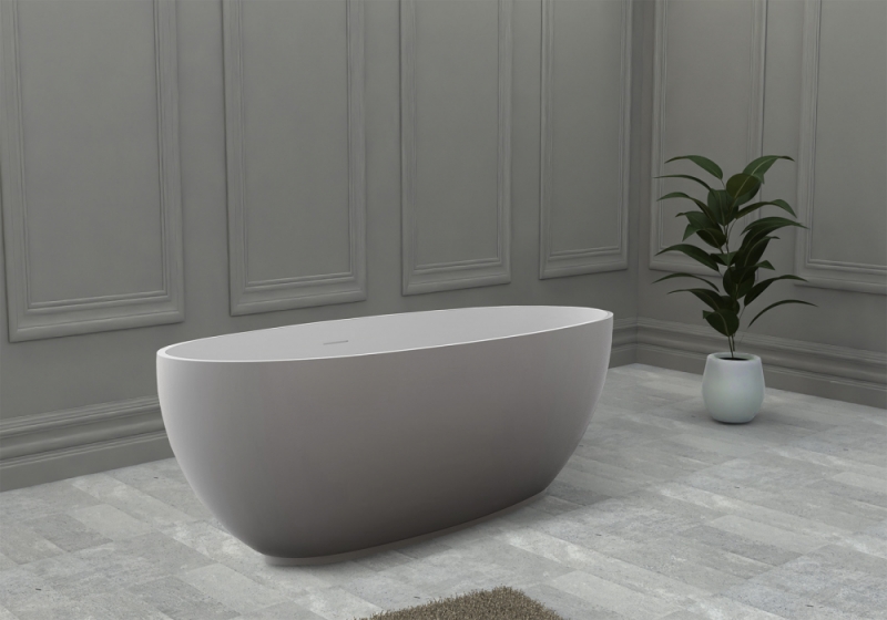 Ванна из искусственного камня ABBER   белая матовая
