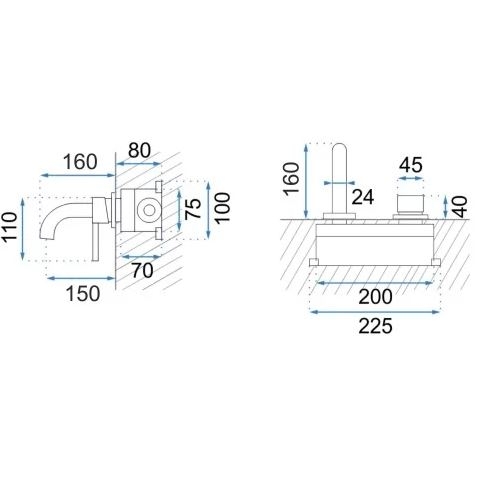 Смеситель для раковины Rea Lungo матовая медь