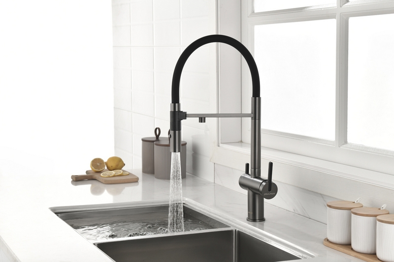 Смеситель PAULMARK GRAVITY  (черный/вороненая сталь)