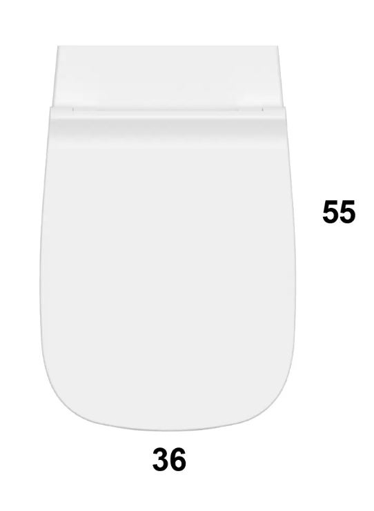 Унитаз подвесной Globo Genesisбез ободка с крышкой SoftClose в комплекте