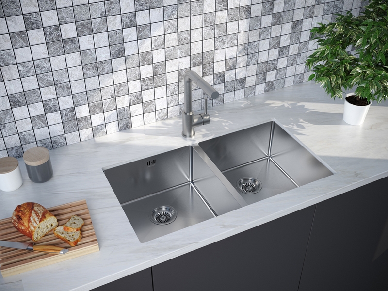 Кухонная мойка PAULMARK GERBERG 78/2 UNI (стальной/брашированная сталь)