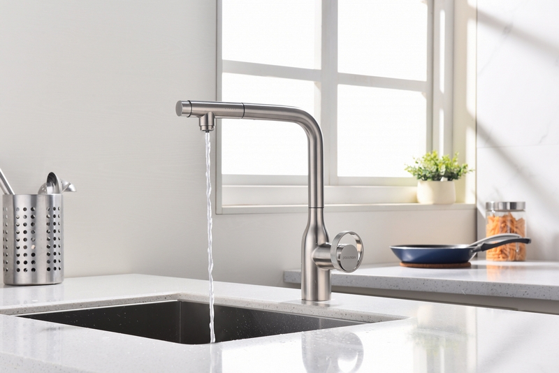 Смеситель PAULMARK URBAN (стальной/никель)