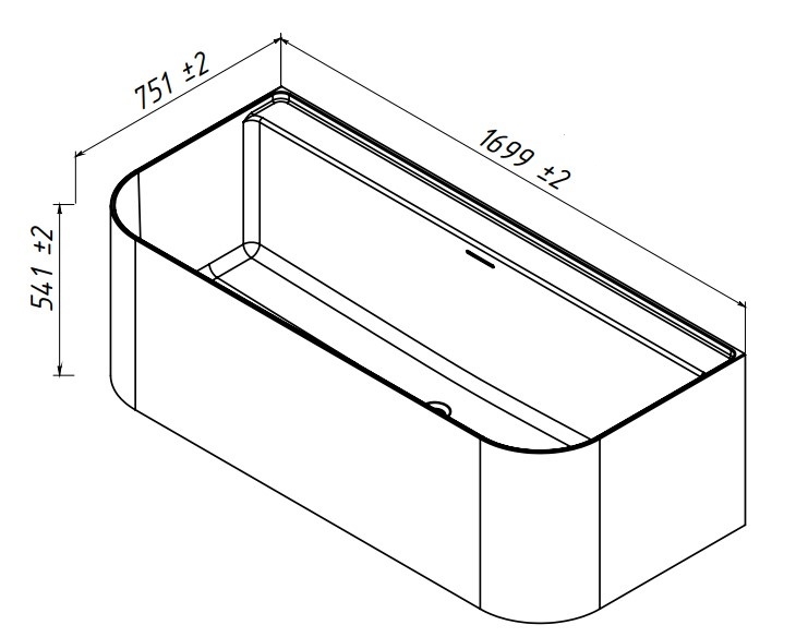 Ванна Belux Атланта 170*75, белый