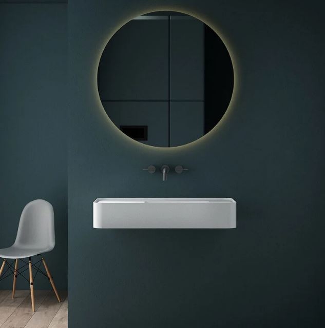 Раковина Vincea, 120 x 40 см, подвесная, искусственный камень, цвет белый матовый