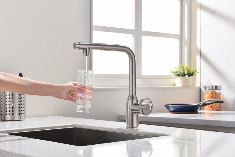 Смеситель PAULMARK URBAN (стальной/никель)