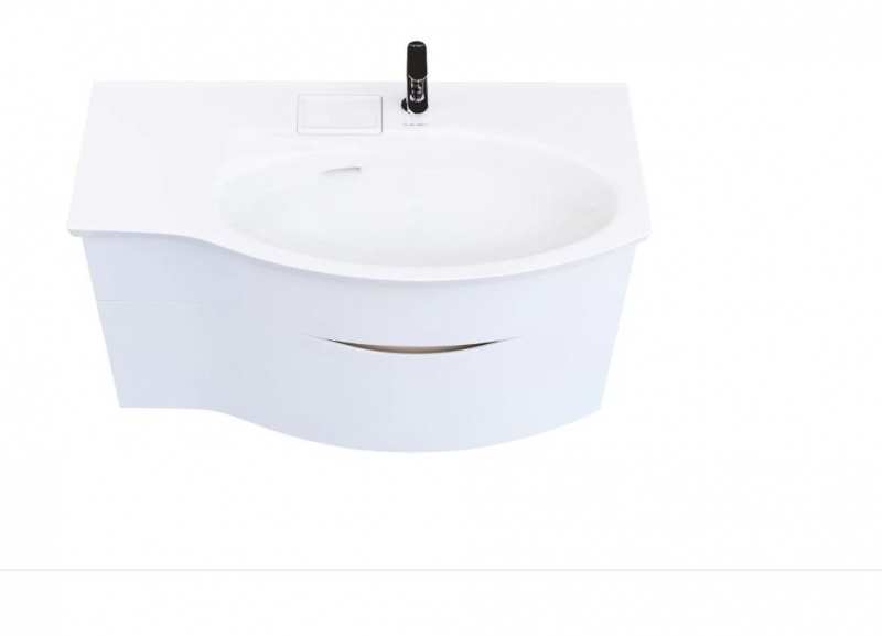 Тумба подвесная с умывальником Kerama Marazzi Riva 100*45 правая белая матовая 