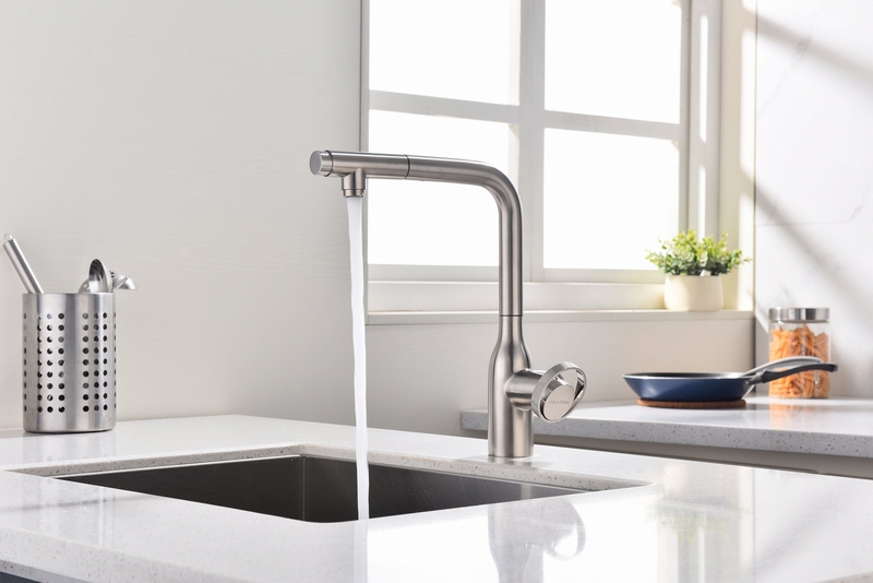 Смеситель PAULMARK URBAN (стальной/никель)