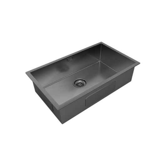 Кухонная мойка PAULMARK GERBERG 74 UNI вороненая сталь