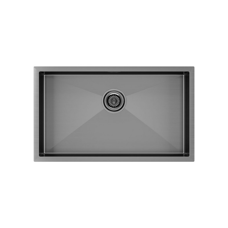 Кухонная мойка PAULMARK GERBERG 74 UNI вороненая сталь