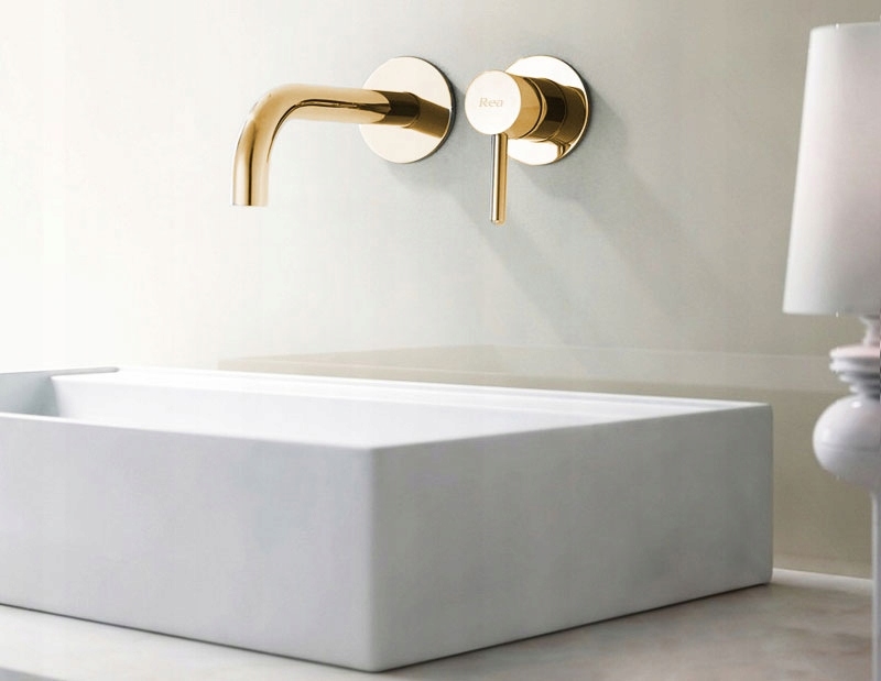 Смеситель для умывальника REA LUNGO GOLD + BOX