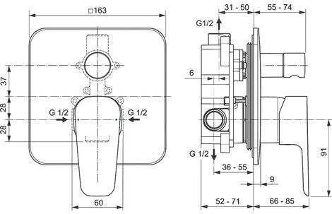 Набор смесителей Ideal Standard «Esla 6 в 1»хром